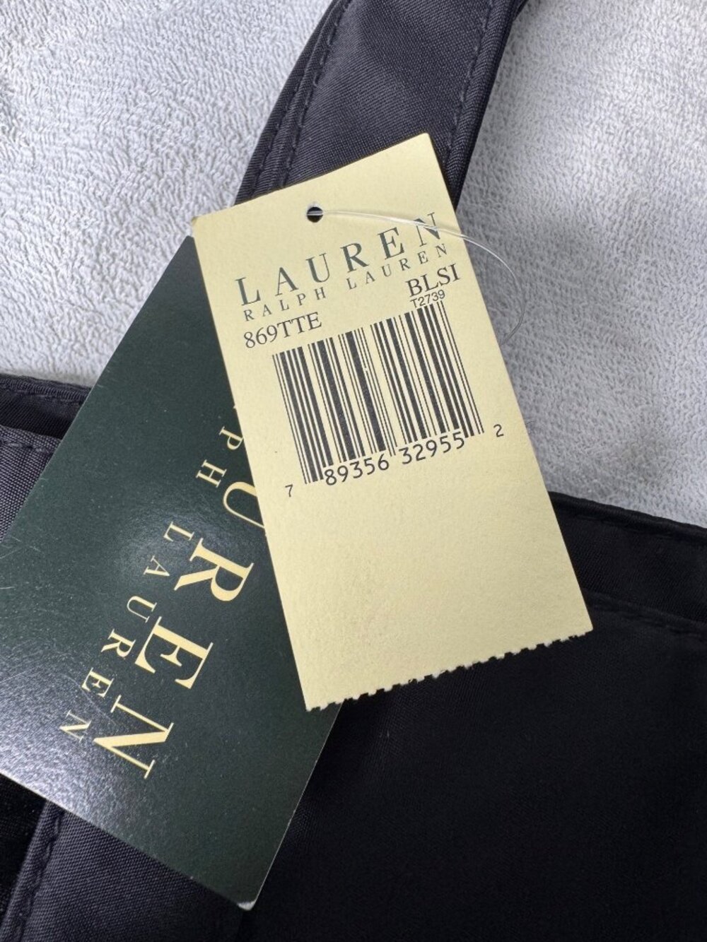 NWT Lauren Ralph Lauren Black Nylon Tote Bag Embroidered Logo Pockets Travel - Picture 6 of 9